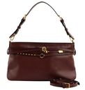 PINKO Belt Bag Classic Vitello Morbido Burgundy Wine - Antique Gold