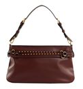 PINKO Belt Bag Classic Vitello Morbido Burgundy Wine - Antique Gold
