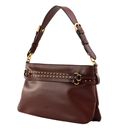 PINKO Belt Bag Classic Vitello Morbido Burgundy Wine - Antique Gold