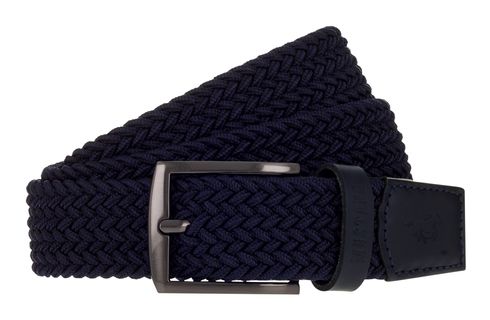 MUSTANG 35mm Braided Leather Belt W100 Marine MUSTANG 35mm Braided Leather Belt W100 Marine