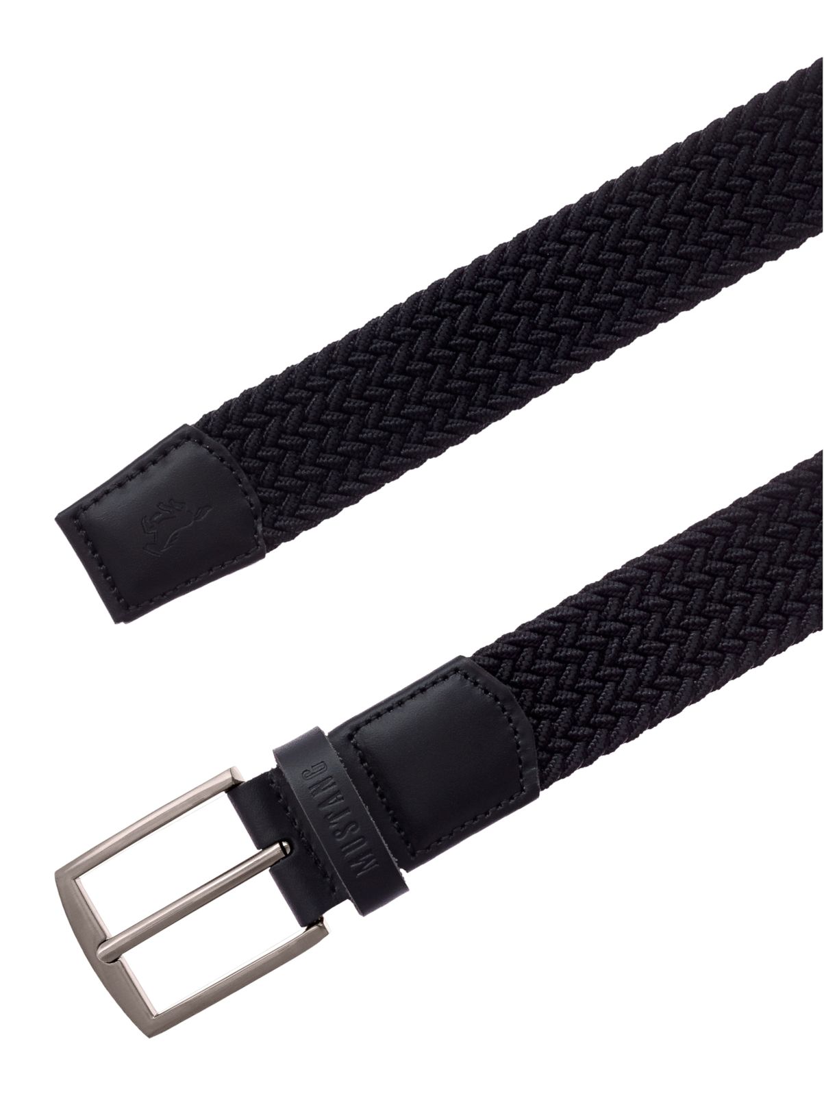 MUSTANG 35mm Braided Leather Belt W105 Black MUSTANG 35mm Braided Leather Belt W105 Black