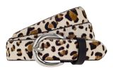 Tamaris 30mm Fur Leather Belt W75 Beige - Multicolor