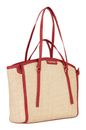 VALENTINO Demetra Shopping Bag Naturale / Rosso