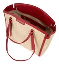 VALENTINO Demetra Shopping Bag Naturale / Rosso