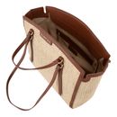 VALENTINO Demetra Shopping Bag Naturale / Cuoio