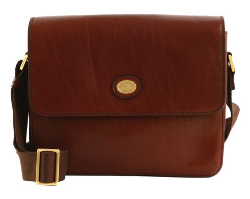 THE BRIDGE Stouo Messenger Bag Marrone 14 / Oro