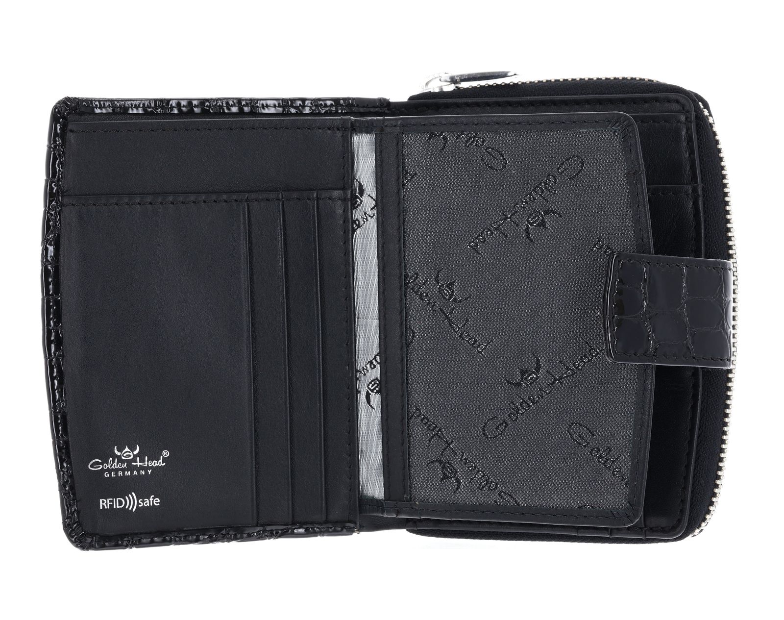 Golden Head Cayenne RFID Protect Kombischeintasche mit Riegel 1438 Schwarz Golden Head Cayenne RFID Protect Kombischeintasche mit Riegel 1438 Schwarz