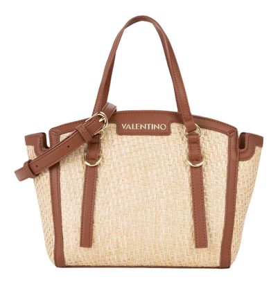 VALENTINO Demetra Shopping Bag Naturale / Cuoio