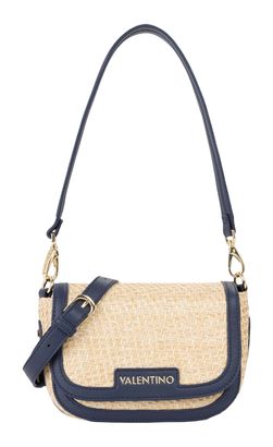 VALENTINO Demetra Flap Bag Naturale / Blu