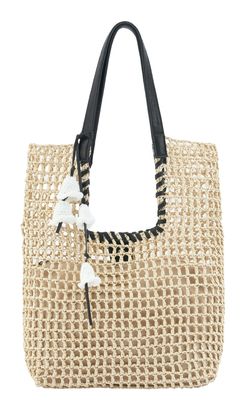 FREDsBRUDER Sun Carrier Collection High Shopper Natural Straw & Black