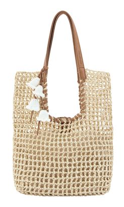 FREDsBRUDER Sun Carrier Collection High Shopper Natural Straw & Desert Brown