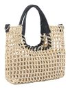 FREDsBRUDER Sun Carrier Collection Square Shopper Natural Straw & Black