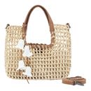 FREDsBRUDER Sun Carrier Collection Square Shopper Natural Straw & Desert Brown