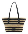 SEIDENFELT MANUFAKTUR Savonlinna Shopper Natural Straw With Black Stripes