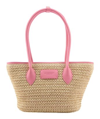 SEIDENFELT MANUFAKTUR Savonlinna Tulip Shopper Natural Straw With Pink SEIDENFELT MANUFAKTUR Savonlinna Tulip Shopper Natural Straw With Pink