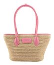 SEIDENFELT MANUFAKTUR Savonlinna Tulip Shopper Natural Straw With Pink
