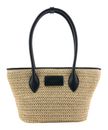 SEIDENFELT MANUFAKTUR Savonlinna Tulip Shopper Natural Straw With Black
