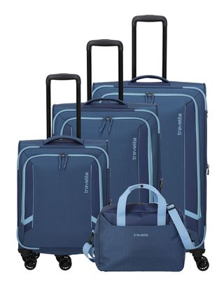 travelite Corsiica 4W Trolley L+ / M+ / S+ / Boarding Bag Blue