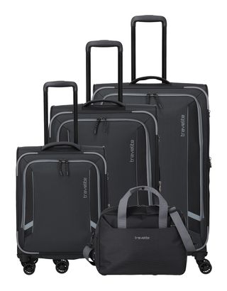 travelite Corsiica 4W Trolley L+ / M+ / S+ / Boarding Bag Black