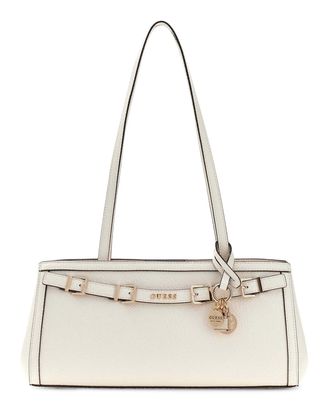 GUESS Dovie Girlfriend Shoulder Satchel Cream White