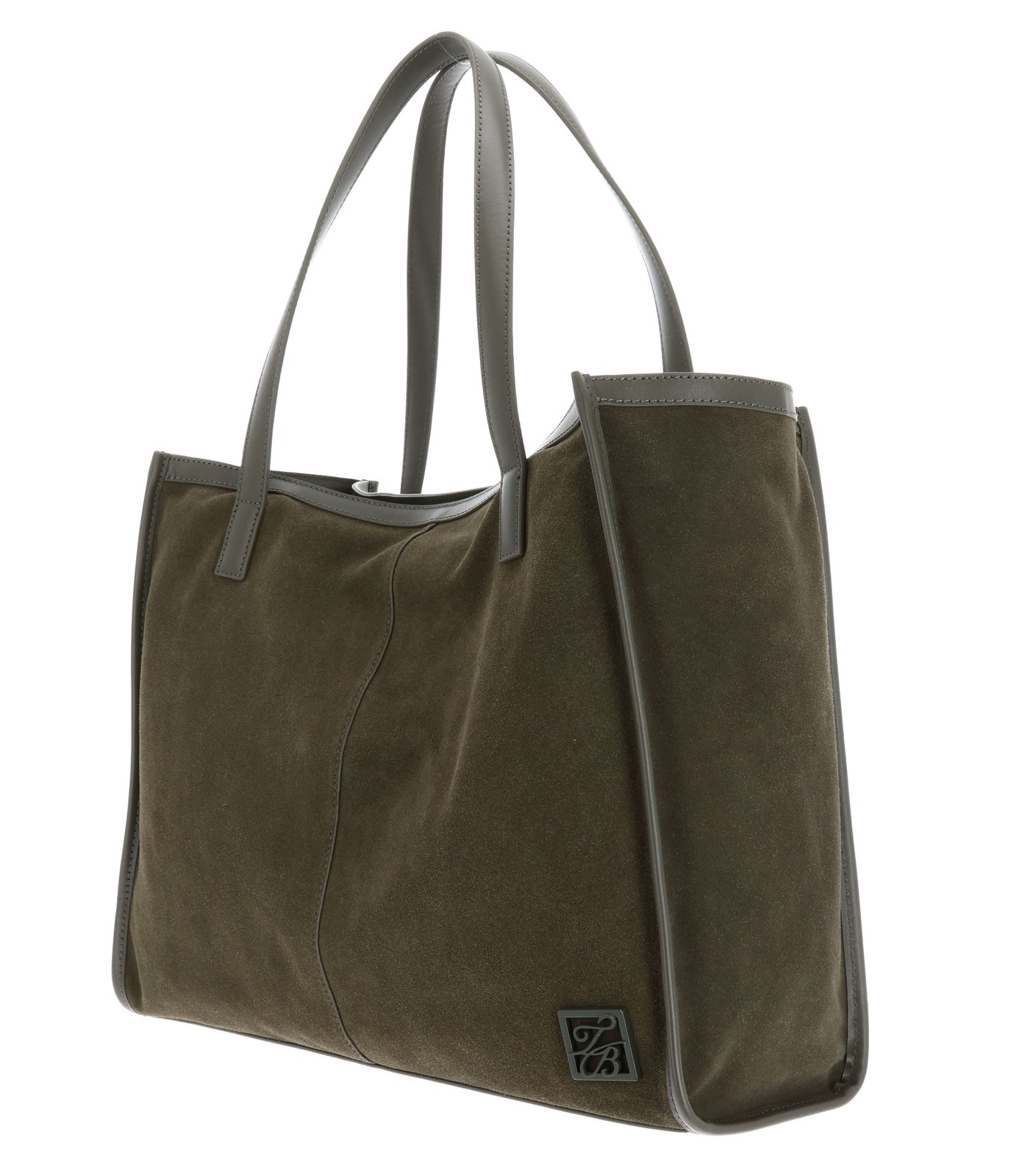 Ted Baker Annieyy TB Script Detail Large Suede Tote Dk - Green Ted Baker Annieyy TB Script Detail Large Suede Tote Dk - Green