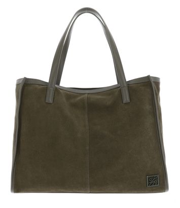 Ted Baker Annieyy TB Script Detail Large Suede Tote Dk - Green Ted Baker Annieyy TB Script Detail Large Suede Tote Dk - Green