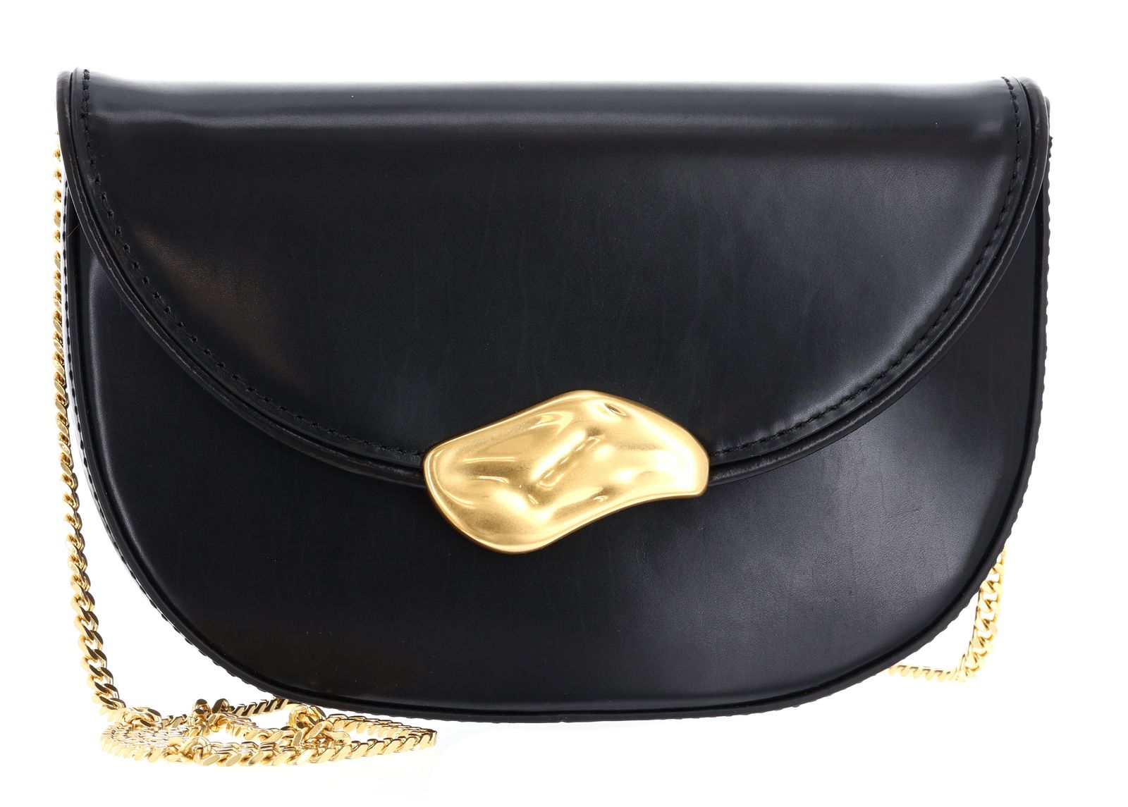 Ted Baker Ddalie Leather Statement Hardware Clutch Black