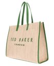 Ted Baker Pallmer Faux Raffia Large Icon Bag Green