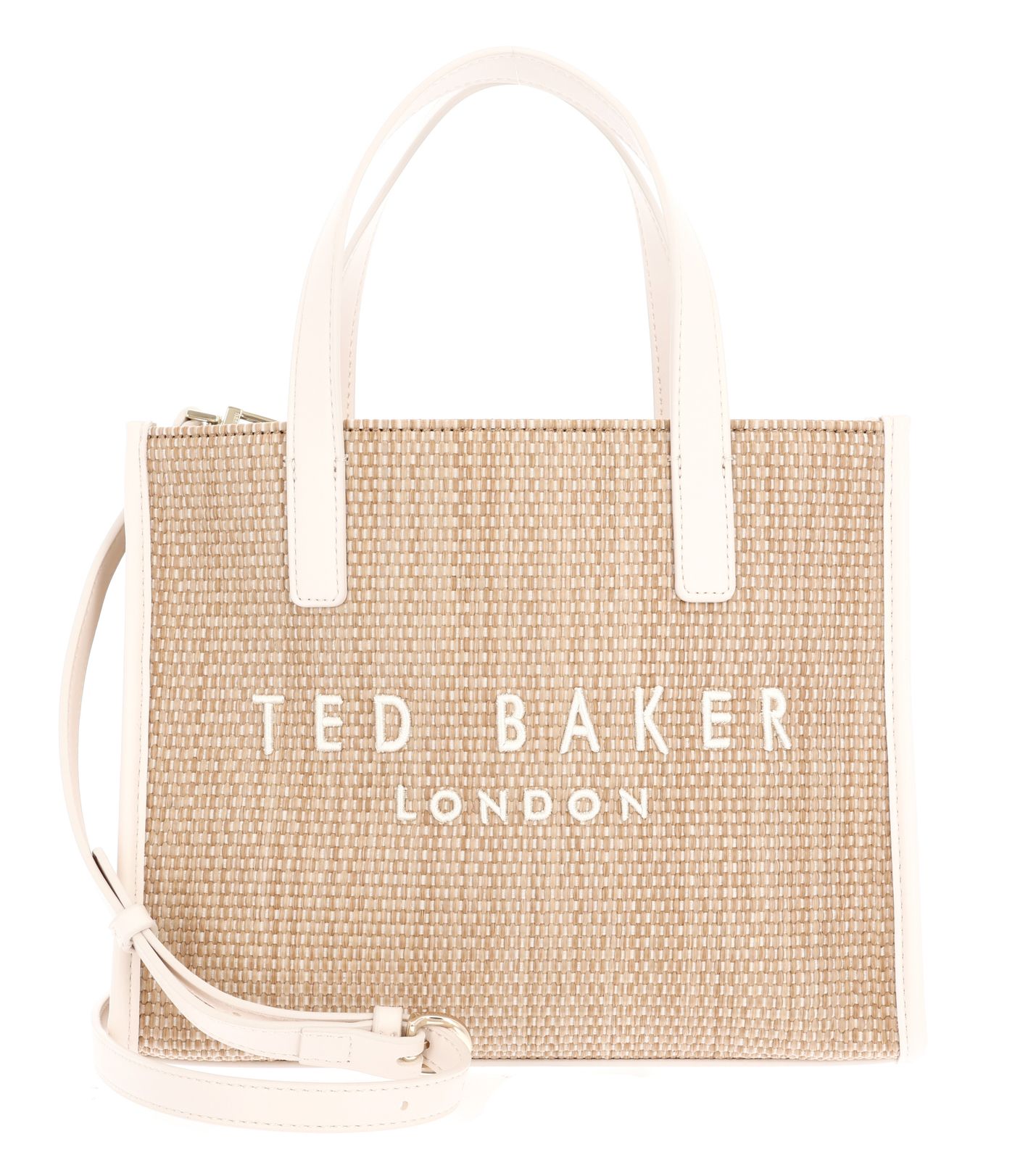 Ted Baker Paolina Faux Raffia Small Icon Bag Ivory