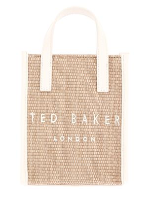 Ted Baker PaulII Faux Raffia Mini Icon Bag Ivory Ted Baker PaulII Faux Raffia Mini Icon Bag Ivory