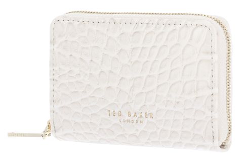 Ted Baker Varlee Croc Effect Small Zip Around Wallet Ivory