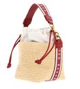 Ted Baker Raffyna Webbing Detail Raffia Small Bucket Bag S Red
