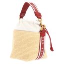Ted Baker Raffyna Webbing Detail Raffia Small Bucket Bag S Red