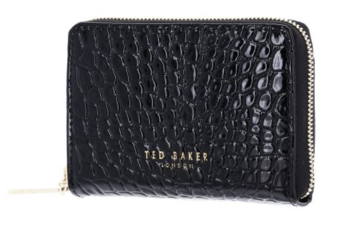 Ted Baker Varlee Croc Effect Small Zip Around Wallet Black
