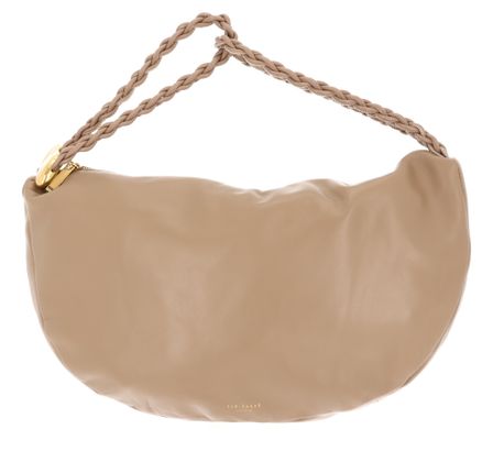Ted Baker Islo Leather Statement Hardware Large Hobo Bag Taupe