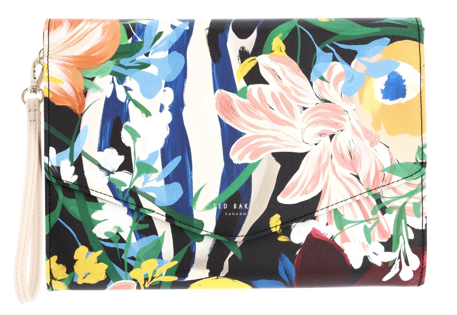 Ted Baker Bounina Floral Bouquet Printed Envelope Pouch Multicol