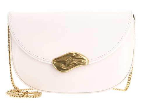 Ted Baker Ddalie Leather Statement Hardware Clutch Ivory