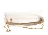 Ted Baker Ddalie Leather Statement Hardware Clutch Ivory