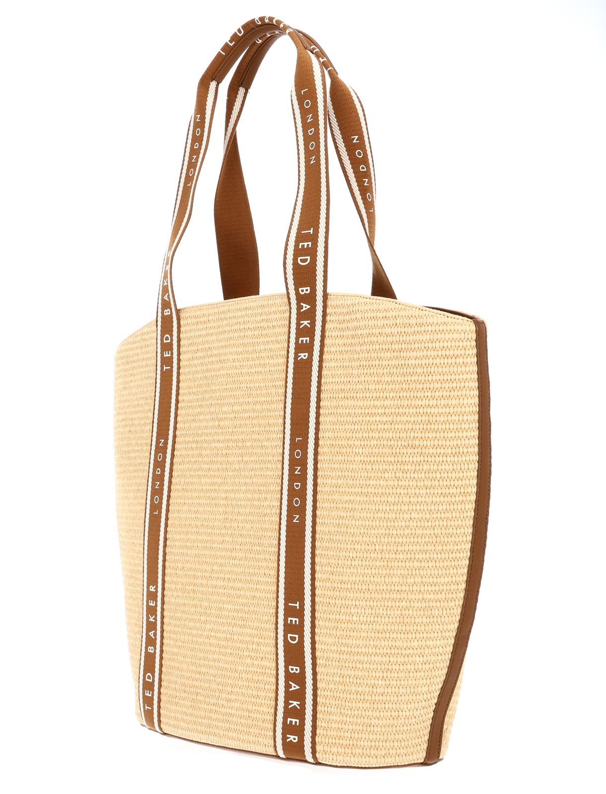 Ted Baker Raffia Webbing Detail Raffia Large Tote Bag Brown Ted Baker Raffia Webbing Detail Raffia Large Tote Bag Brown