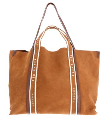 Ted Baker Laurrel Suede Webbing Detail Large Shopper Brown Ted Baker Laurrel Suede Webbing Detail Large Shopper Brown