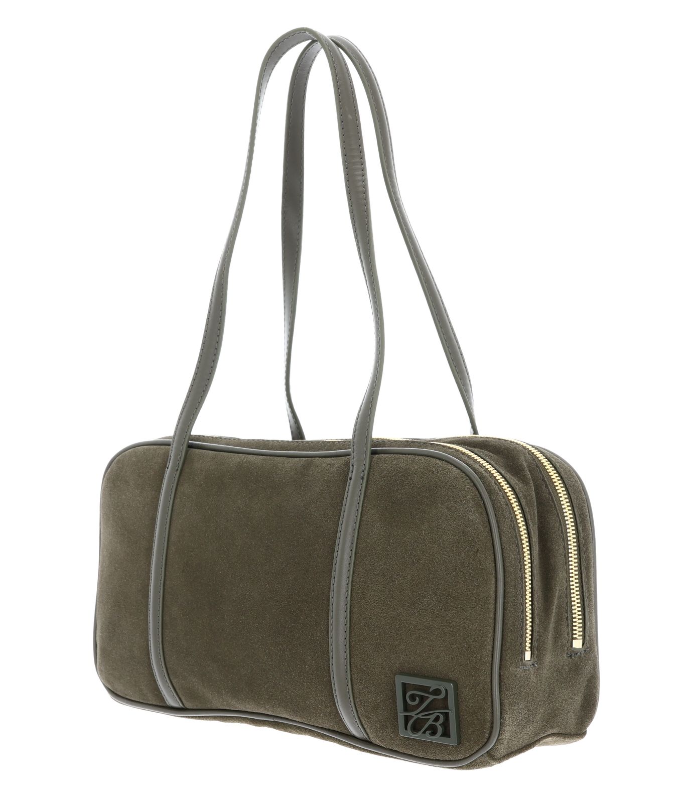 Ted Baker Ammari Double Zip Suede Bowler Bag Dk - Green Ted Baker Ammari Double Zip Suede Bowler Bag Dk - Green