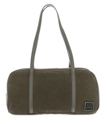Ted Baker Ammari Double Zip Suede Bowler Bag Dk - Green Ted Baker Ammari Double Zip Suede Bowler Bag Dk - Green