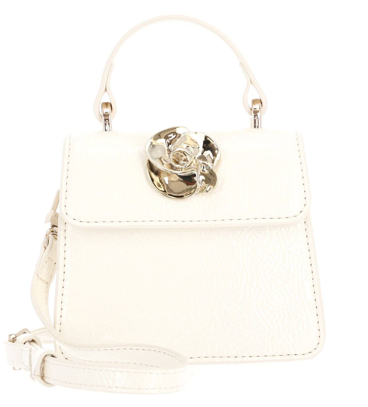 Ted Baker Roselah Rose Detail Square Mini Top Handle Bag Ivory