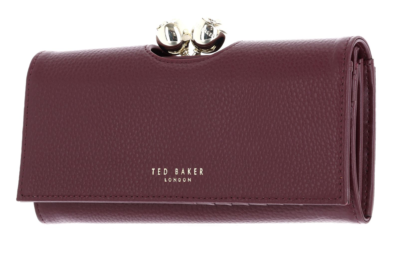 Ted Baker Roosali Rose Detail Leather Bobble Purse L Wine