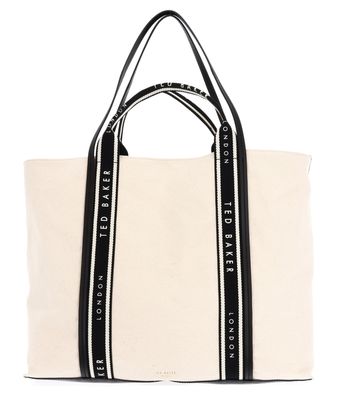 Ted Baker Laurine Canvas Webbing Detail Large Shopper Natural Ted Baker Laurine Canvas Webbing Detail Large Shopper Natural