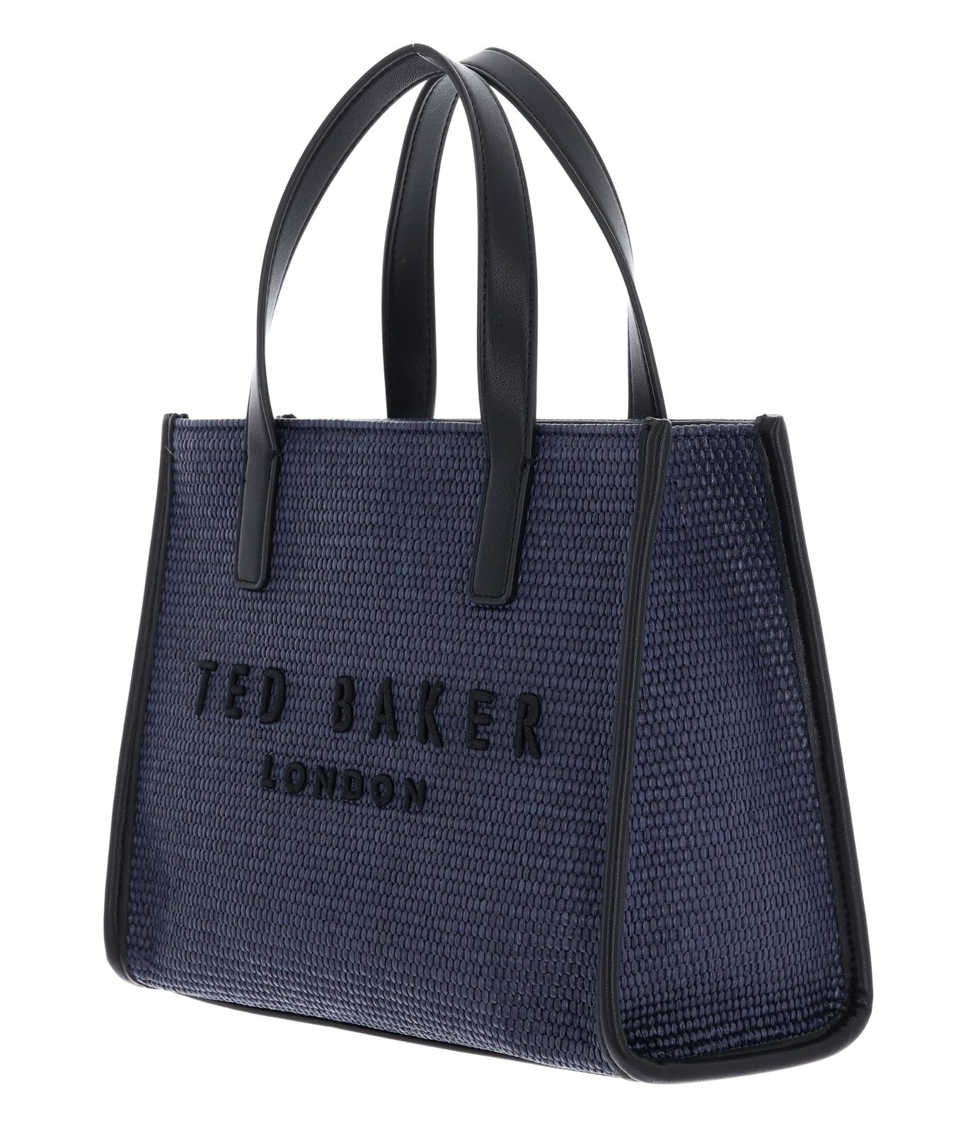 Ted Baker Paolina Faux Raffia Small Icon Bag Navy Ted Baker Paolina Faux Raffia Small Icon Bag Navy