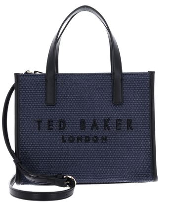 Ted Baker Paolina Faux Raffia Small Icon Bag Navy