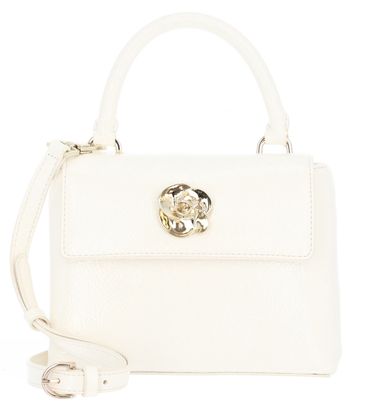 Ted Baker Roseau Rose Detail Mini Top Crinkle Bag Ivory