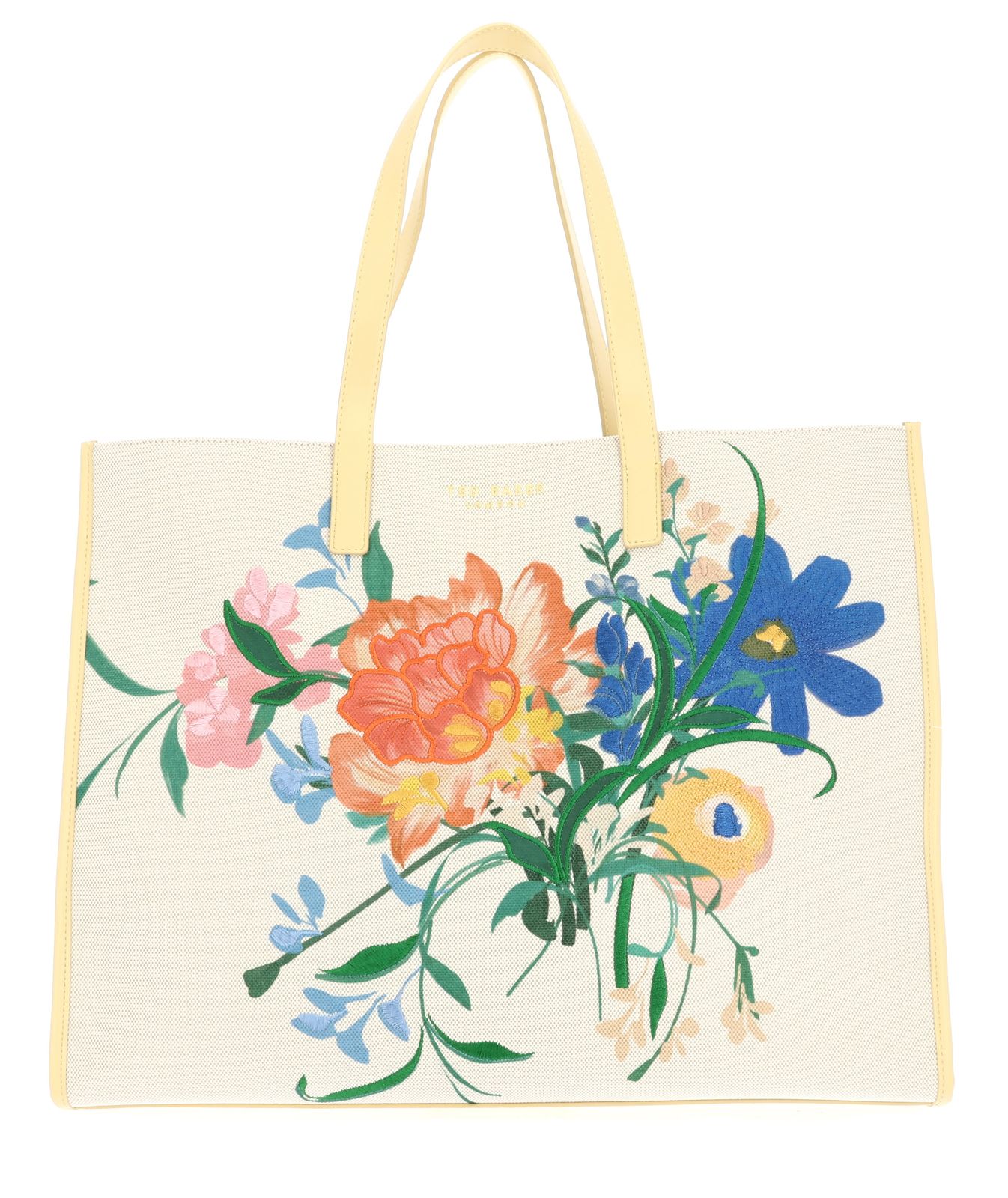 Ted Baker Floicon Canvas Embroidered Floral Icon Bag Natural