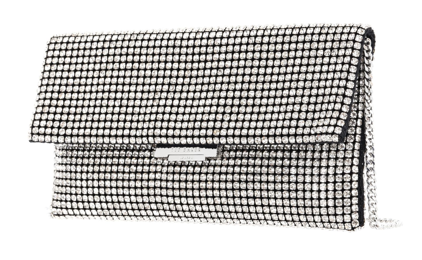 Ted Baker Kristin Crystal Long Fold Over Crossbody Bag Silver Ted Baker Kristin Crystal Long Fold Over Crossbody Bag Silver